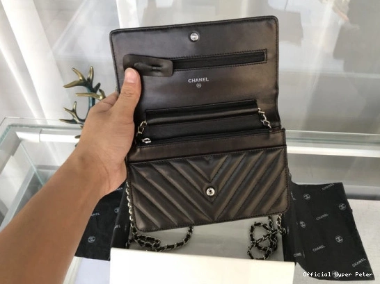 Hyper Peter  Silver CHANEL Bag Hardware Gold With Lambskin  Flap 0727